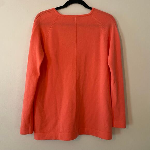 Kinross Cashmere Hot Pink V-neck Pullover Sweater Minimalist Women's size Small - Picture 6 of 9